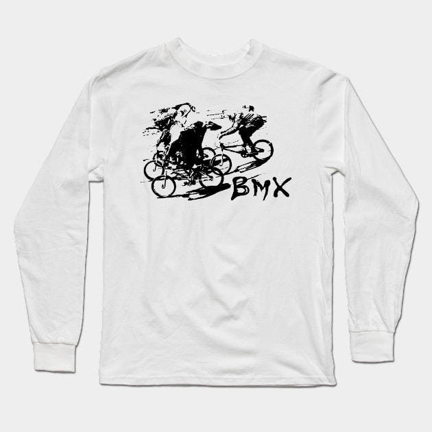 BMX Long Sleeve T-Shirt by rickylabellevie